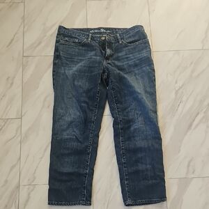 Eddie Bauer Dark Blue Women's Boyfriend Cropped Jeans